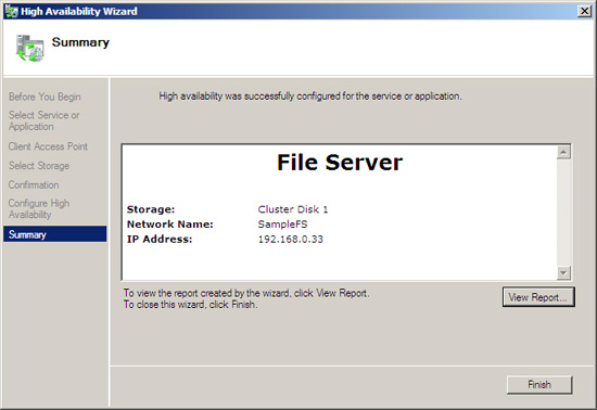 Failover Cluster Management configuration of Server 2008 Picture 16