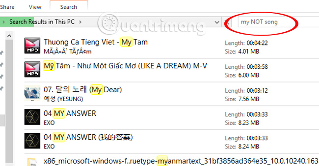Faster search tips in Windows 10 Picture 14