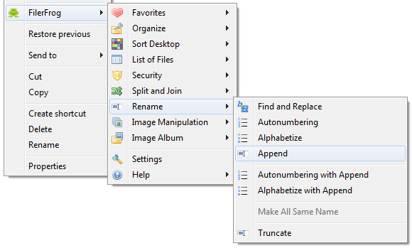 FilerFrog is a great extension for Windows Explorer Picture 7