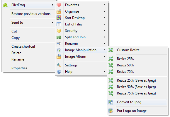 FilerFrog is a great extension for Windows Explorer Picture 8
