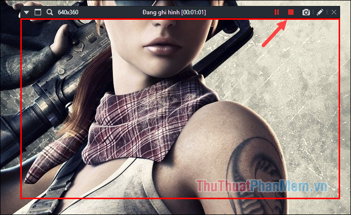 Filming, video screen with Bandicam software Picture 7