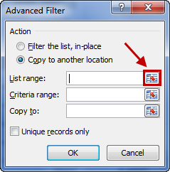Filter data in Excel with Advanced Filter Picture 10