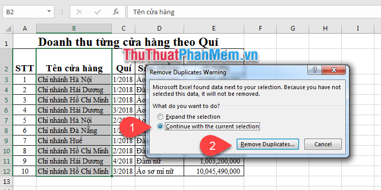 Filter data that doesn't overlap in Excel - Filter for unique values ​​in Excel Picture 7
