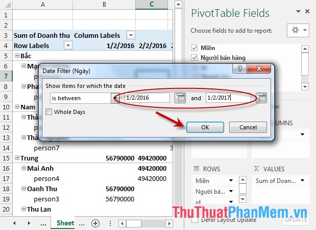 Filter PivotTable report data in Excel Picture 12