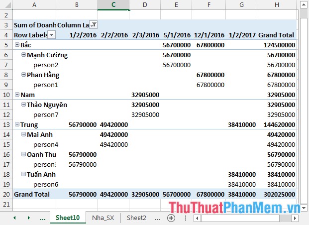 Filter PivotTable report data in Excel Picture 13