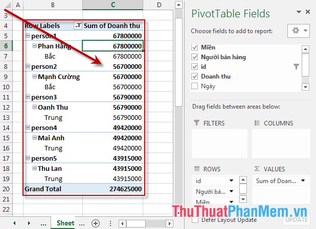 Filter PivotTable report data in Excel Picture 9