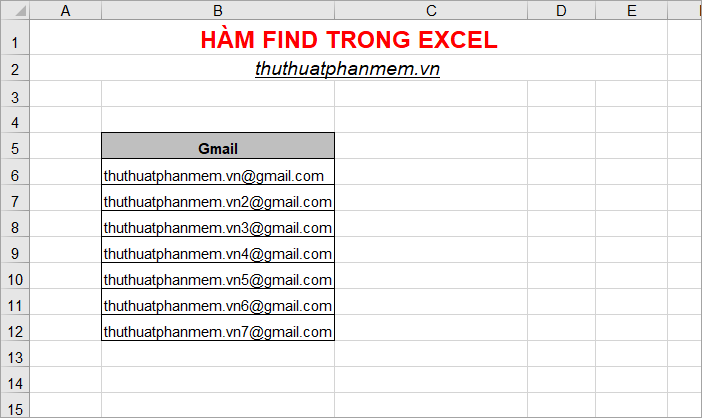 FIND function in Excel - Usage and examples Picture 6