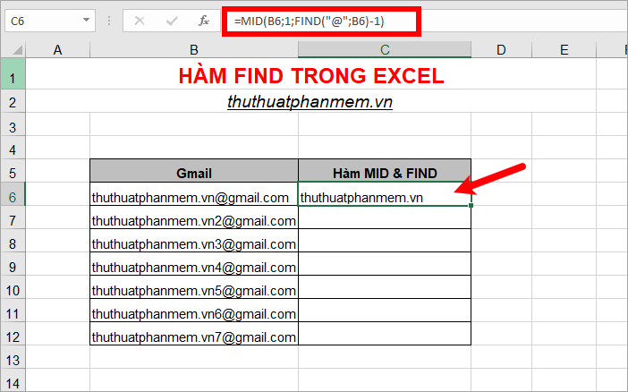 FIND function in Excel - Usage and examples Picture 7