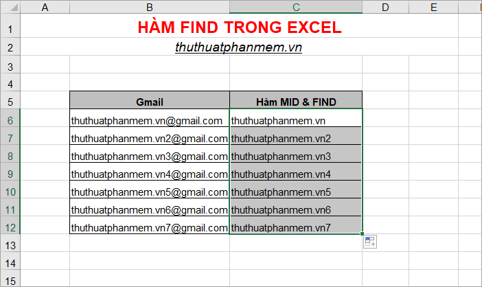 FIND function in Excel - Usage and examples Picture 8