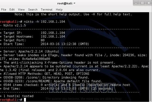 Find security holes on every site with Nikto Picture 2