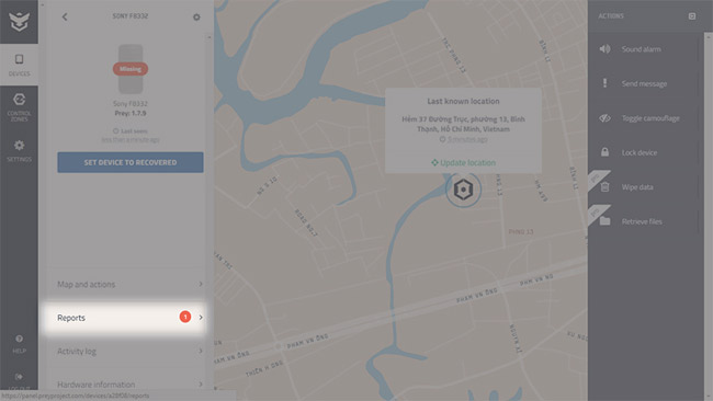 Find smartphones, laptops lost accurately and effectively with Prey application Picture 15