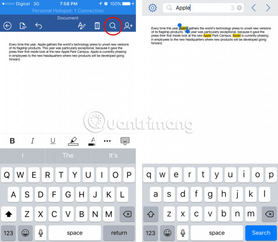 Find specific words on the web with iOS and Android Picture 5