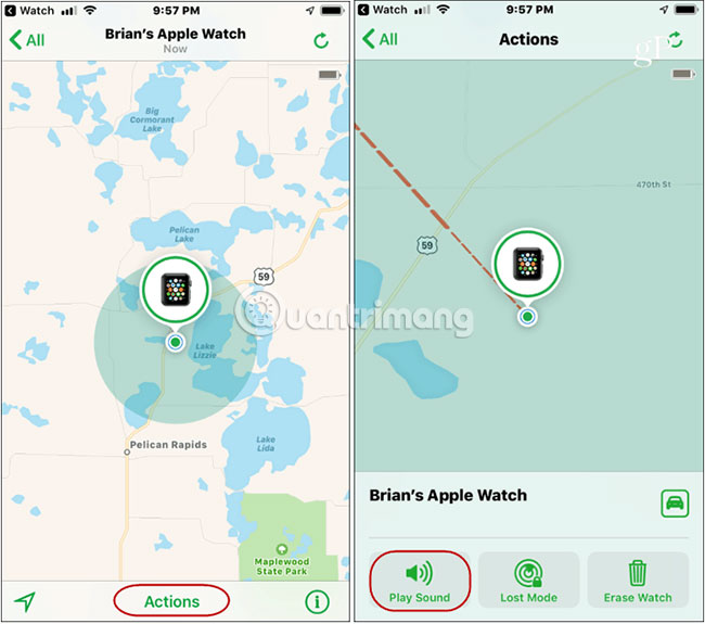 Find the lost Apple Watch with the Find My iPhone app Picture 3