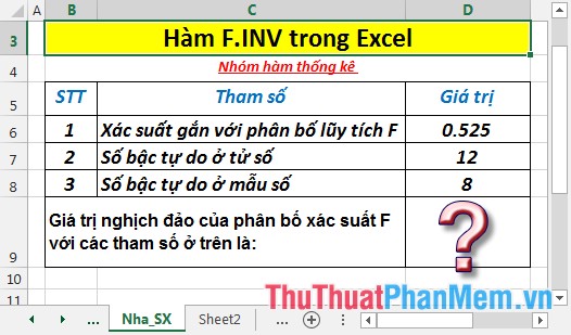 F.INV function - The function returns the inverse of the probability distribution F in Excel Picture 2