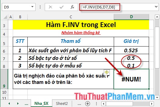 F.INV function - The function returns the inverse of the probability distribution F in Excel Picture 6