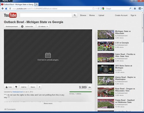 Firefox 14 prohibits Flash by default Picture 1