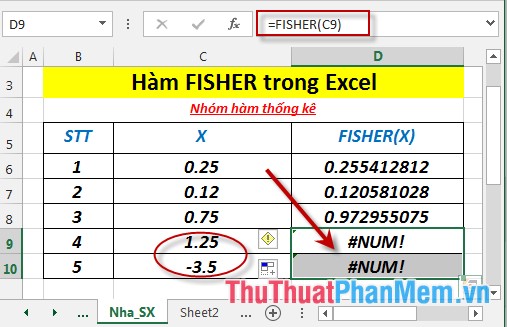 FISHER function - The function returns the Fissher transformation at x in Excel Picture 6