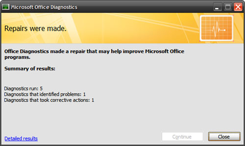 Fix applications in Microsoft Office 2007 Picture 5