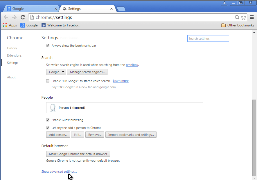 Fix Chrome Browser Error Showing A Blank Screen - TipsMake.com