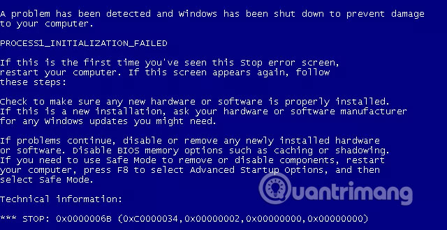 Fix error 0x0000006B: PROCESS1_INITIALIZATION_FAILED in Windows Picture 1