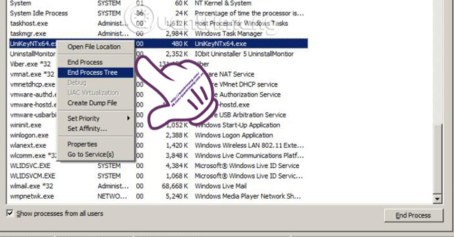 Fix error Unikey does not show icon on Taskbar Picture 4