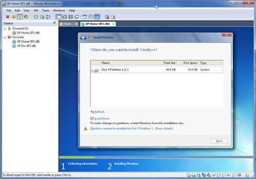 Fix errors when installing Windows 7 on a virtual XP machine Picture 10