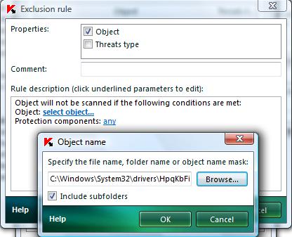 Fix HPQKBFILTR.SYS Keylogger error in Kaspersky Picture 3