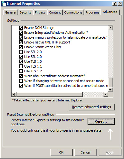 Fix Internet connection after virus infection Picture 2