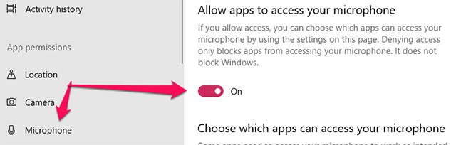 Fix the error of inactive microphones in Windows 10 Picture 8