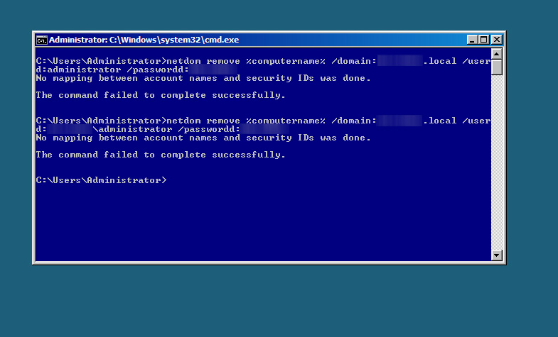 Fix the problem when removing Windows Server 2008 Server Core from the domain Picture 6