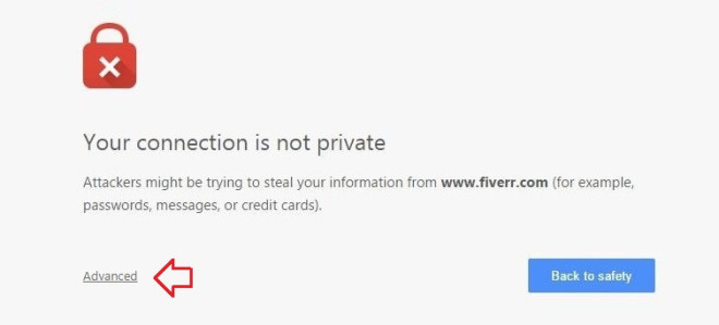 Fix the 'Your connection is not private' error in Chrome browser Picture 3