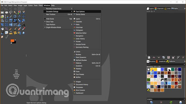 Fix Tool Options error that doesn't work or disappears in GIMP 2.10 Picture 9