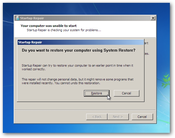 Fix Windows startup errors with Startup Repair Picture 8