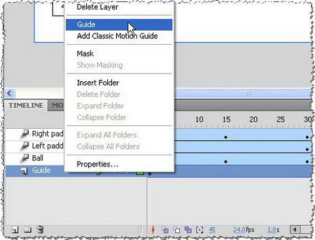 Flash CS4: Create a simple table tennis game Picture 62