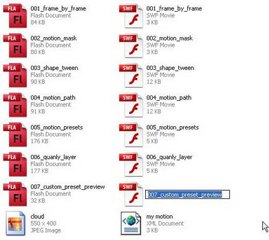 Flash CS4: Create Preview for Custom presets Picture 11