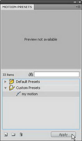 Flash CS4: Create Preview for Custom presets Picture 7