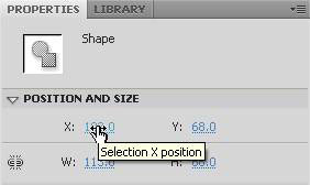 Flash CS4: Rectangle Tool, coordinates and dimensions Picture 6