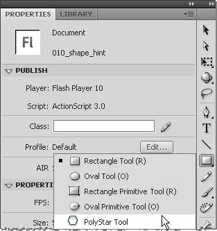 Flash CS4: use Shape Hint Picture 18