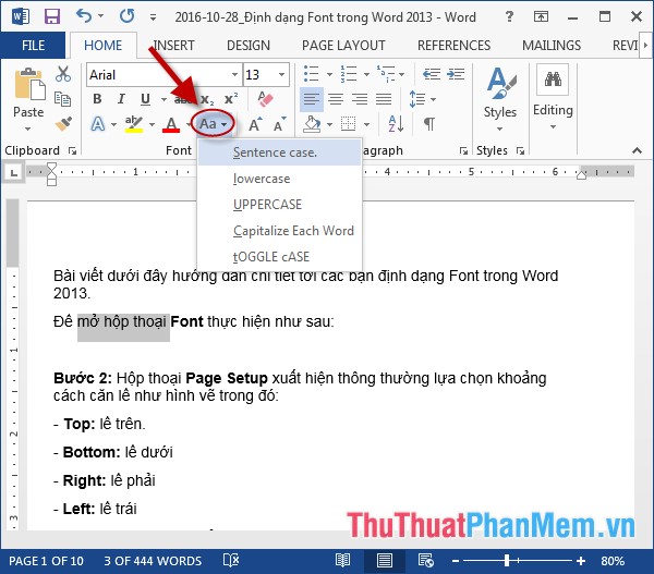 Font format in Word Picture 12