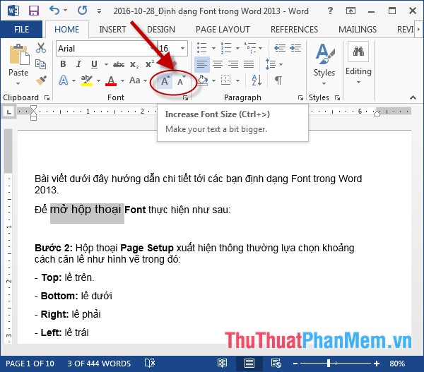 Font format in Word Picture 14