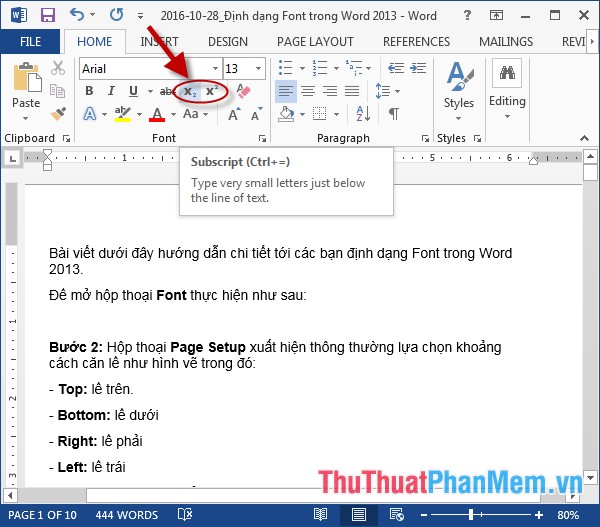 Font format in Word Picture 4