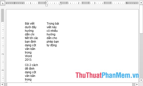Format column text in Word Picture 4