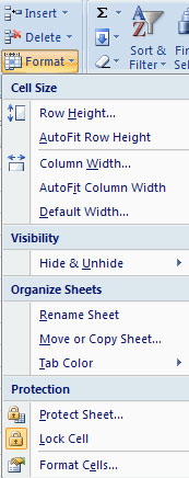 Format Excel 2007 spreadsheet Picture 6
