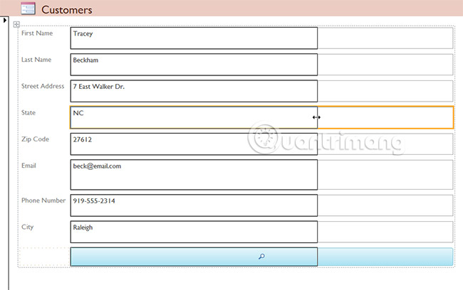 Format forms in Access 2016 Picture 9