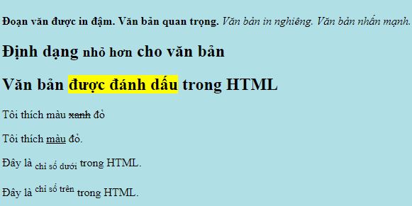 Format text in HTML Picture 1