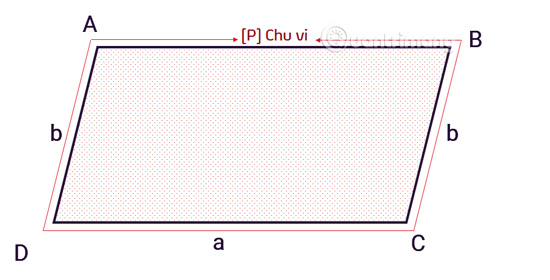 Formula to calculate the area of ​​parallelograms, parallelogram perimeter Picture 4