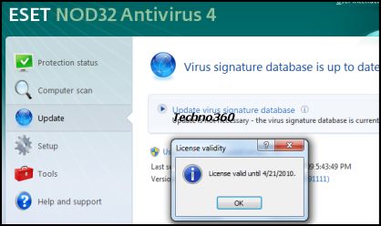 Free 180 days using copyrighted ESET NOD32 Picture 5