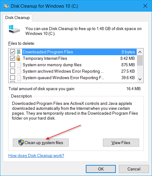 Free memory space after updating Windows 10 Anniversary