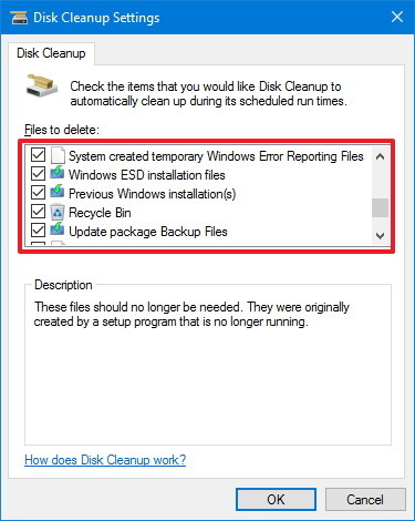 Free up hard drive space automatically on Windows 10 with Disk Cleanup Picture 3