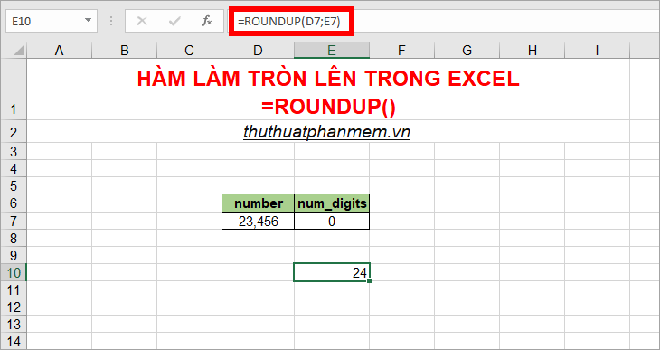 Functions rounded up, how to round up in Excel Picture 3
